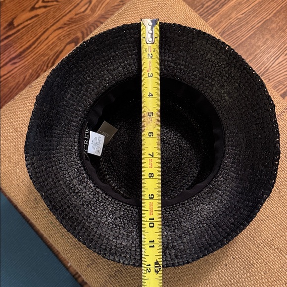 J.Crew raffia bucket hat in Black AY699 J.Crew Wide-brim raffia bucket hat in Black AY699 main image 2